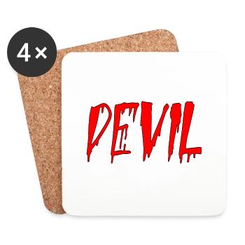 devil - Coasters (set of 4) - white - Front