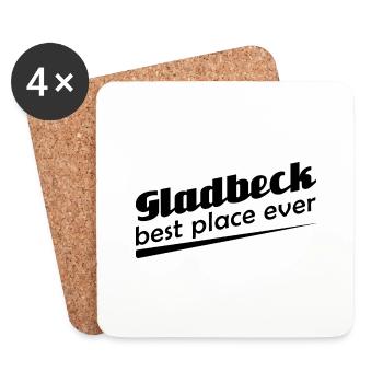 Gladbeck - Stadt best place ever - Untersetzer (4er-Set) - Weiß - Vorne