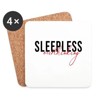 sleepless overthinking - Untersetzer (4er-Set) - Weiß - Vorne