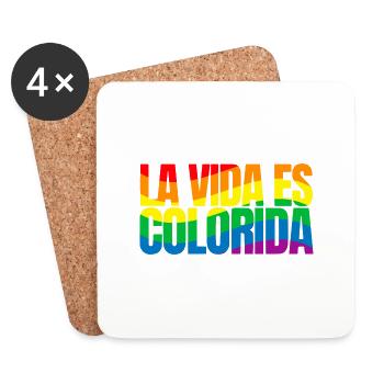 La Vida es colorida - Untersetzer (4er-Set) - Weiß - Vorne