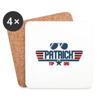 Patrick Top Vater - Untersetzer (4er-Set) - Weiß - Vorne
