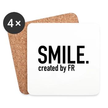 SMILE. - Untersetzer (4er-Set) - Weiß - Vorne