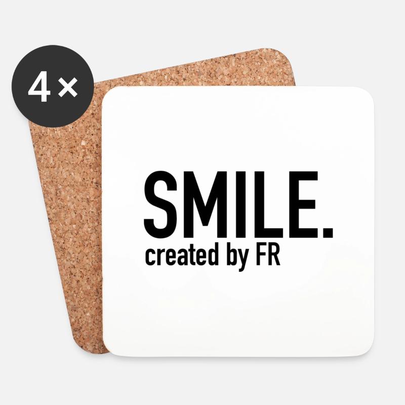 SMILE. - Untersetzer (4er-Set) - Weiß