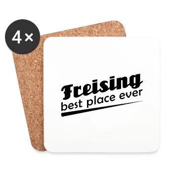 Freising - Stadt best place ever - Untersetzer (4er-Set) - Weiß - Vorne