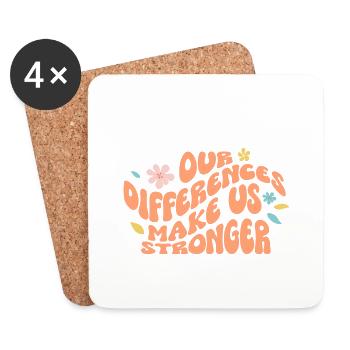 Neurodiverse Marriage Autism Awareness - Coasters (set of 4) - white - Front