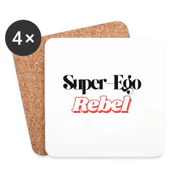 Super-Ego Rebelle - Dessous de verre (lot de 4) - blanc - Devant