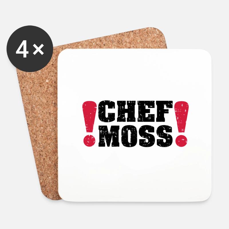 chefmoss - Untersetzer (4er-Set) - Weiß