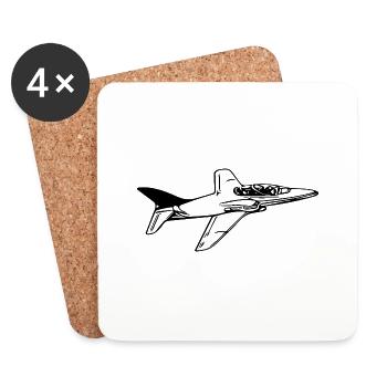 Jet Airplane Flyer - Dessous de verre (lot de 4) - blanc - Devant