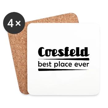 Coesfeld - Stadt best place ever - Untersetzer (4er-Set) - Weiß - Vorne
