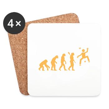 Evoution Bouldern orange - Untersetzer (4er-Set) - Weiß - Vorne