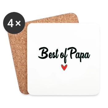 DAD. FATHER'S DAY. HAPPY FATHER'S DAY. HAPPY BIRTHDAY. - Coasters (set of 4) - white - Front