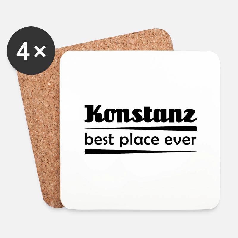 Konstanz - Stadt best place ever - Untersetzer (4er-Set) - Weiß