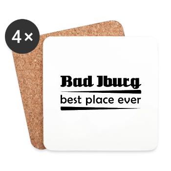 Bad Iburg - Stadt best place ever - Untersetzer (4er-Set) - Weiß - Vorne