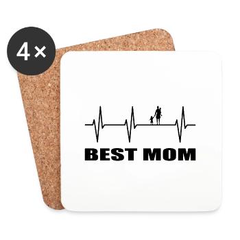 Mama - Untersetzer (4er-Set) - Weiß - Vorne