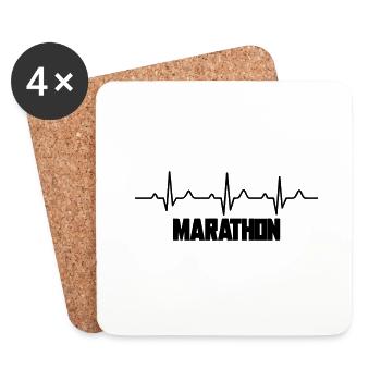 marathon - Coasters (set of 4) - white - Front