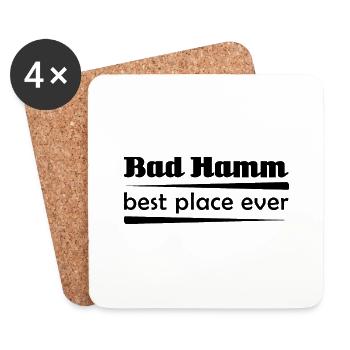 Bad Hamm - Stadt best place ever - Untersetzer (4er-Set) - Weiß - Vorne