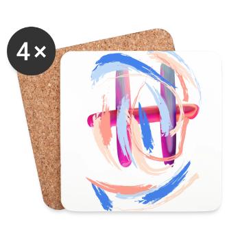Letter "H" - Coasters (set of 4) - white - Front