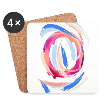 letter "O" - Coasters (set of 4) - white - Front