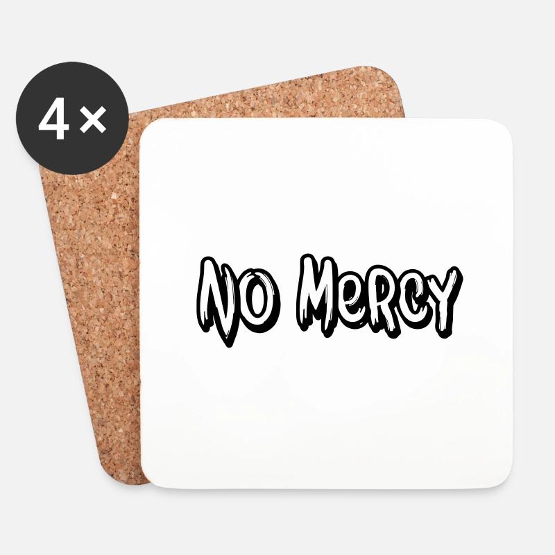 no mercy - Untersetzer (4er-Set) - Weiß