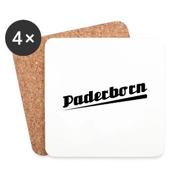 Paderborn - Textdesign mit Stadtnamen - Untersetzer (4er-Set) - Weiß - Vorne