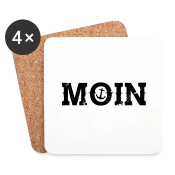 Moin Moin - Untersetzer (4er-Set) - Weiß - Vorne