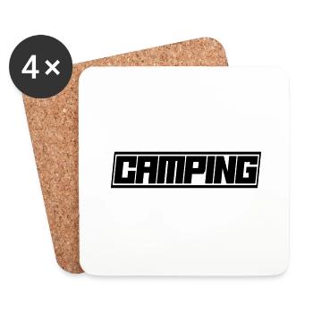camping - Coasters (set of 4) - white - Front