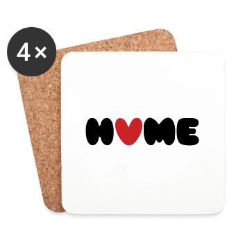 Home Is Where The Heart Is - Coasters (set of 4) - white - Front