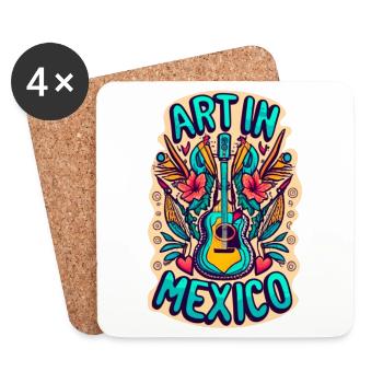 Art in Mexico - Coasters (set of 4) - white - Front