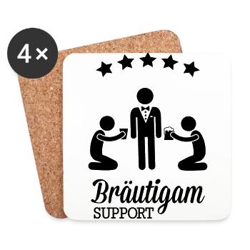 Supporter groom bachelor party - Coasters (set of 4) - white - Front