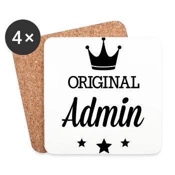 Original three star deluxe Admin - Coasters (set of 4) - white - Front