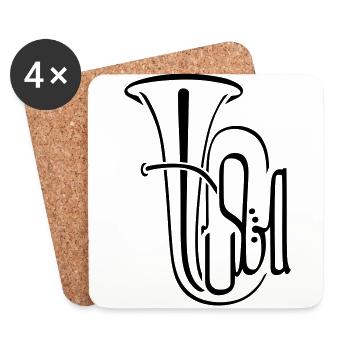 Tuba - Coasters (set of 4) - white - Front