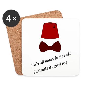 We're all stories in the end - Coasters (set of 4) - white - Front