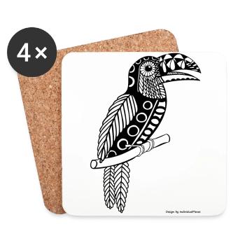 Toucan - Coasters (set of 4) - white - Front
