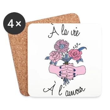 To life, to love - Coasters (set of 4) - white - Front