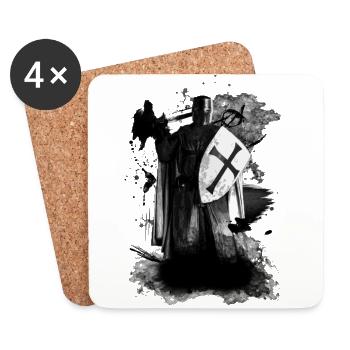 Templar Warrior - Coasters (set of 4) - white - Front