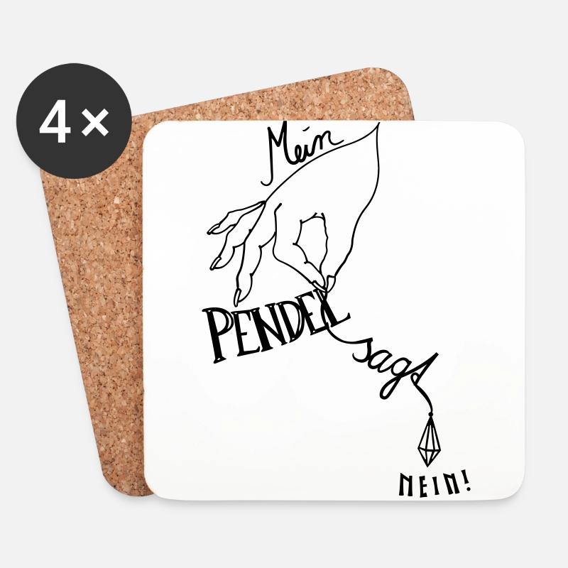Pendel sagt Nein - Untersetzer (4er-Set) - Weiß