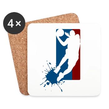 basketball - Coasters (set of 4) - white - Front