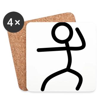 karate - Coasters (set of 4) - white - Front