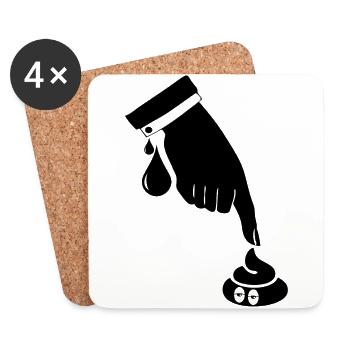 boss blak - Coasters (set of 4) - white - Front