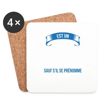 Eric idéal mythe cadeau noël - Dessous de verre (lot de 4) - blanc - Devant