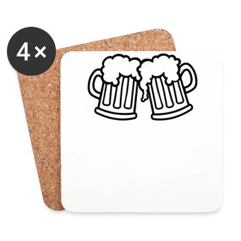 beer - Coasters (set of 4) - white - Front
