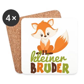 kleiner Bruder Fuchs - Untersetzer (4er-Set) - Weiß - Vorne