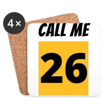 Call Me 26 - Untersetzer (4er-Set) - Weiß - Vorne