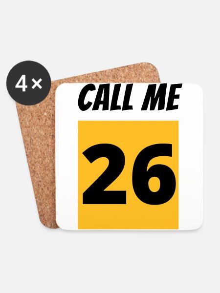 Call Me 26 - Coasters (set of 4) - white