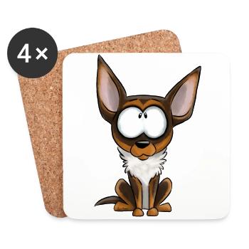 I'm Chihuahua - White Fire Chocolate - Coasters (set of 4) - white - Front