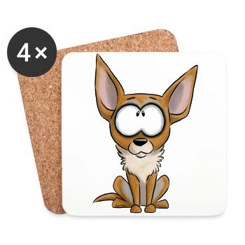 Ich bin Chihuahua - Weiß Kitz - Untersetzer (4er-Set) - Weiß - Vorne