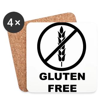 Gluten Free - Coasters (set of 4) - white - Front
