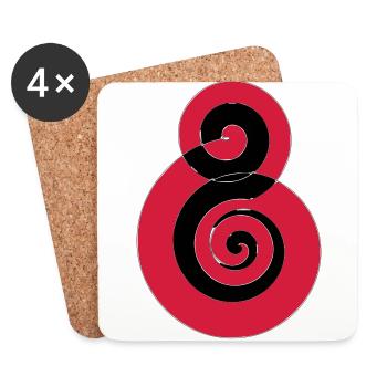 Spiral Black Soulfly - Coasters (set of 4) - white - Front