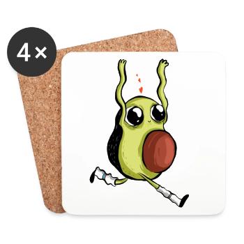 Baby Avocado - Untersetzer (4er-Set) - Weiß - Vorne