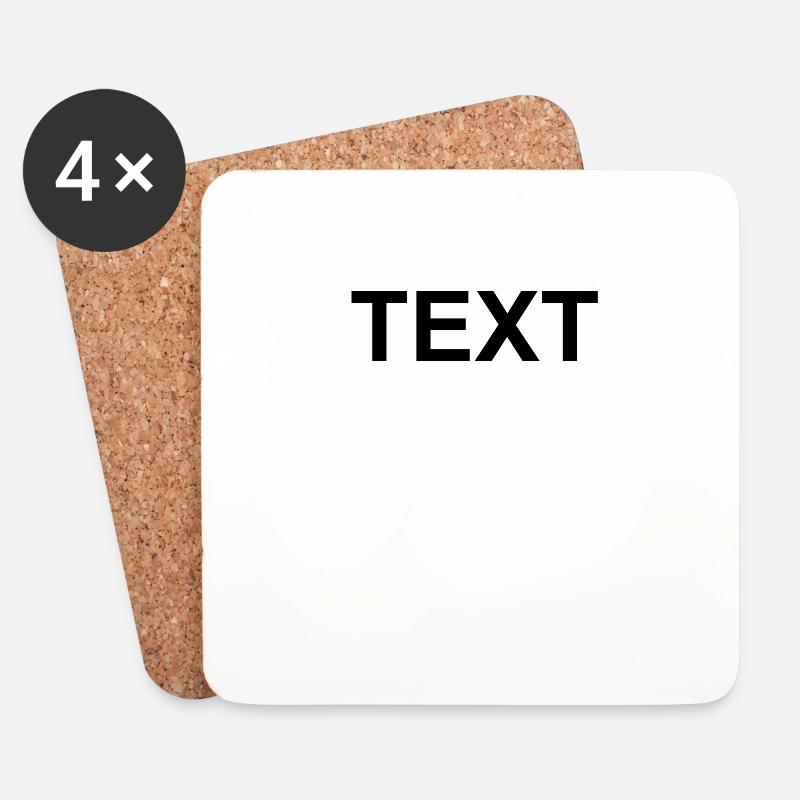 TEXT - Untersetzer (4er-Set) - Weiß